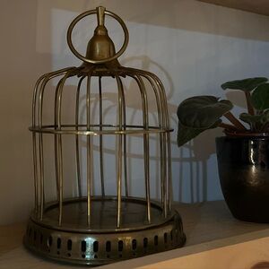 Vintage brass bird cage